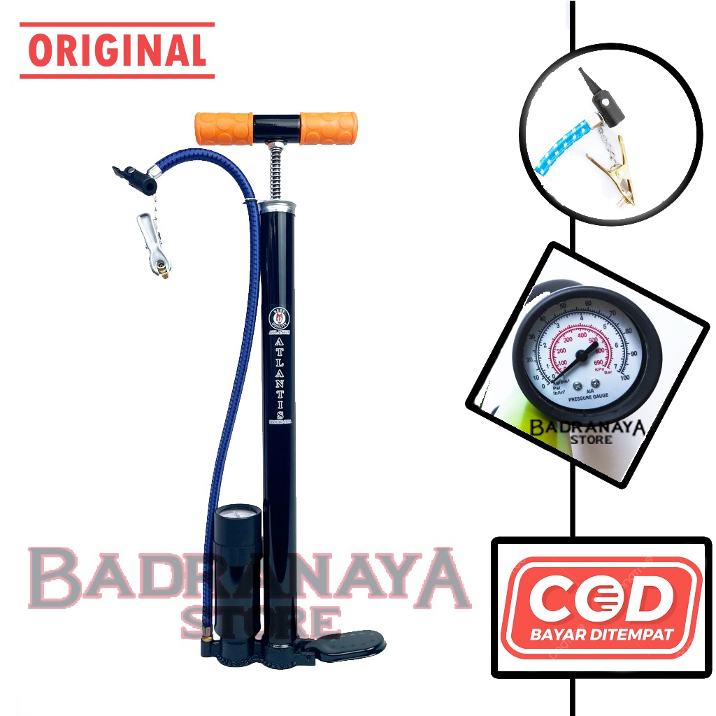 Jual Pompa Ban Sepeda Motor Mobil Tabung Meter Manual Hidrolik Kompa ...