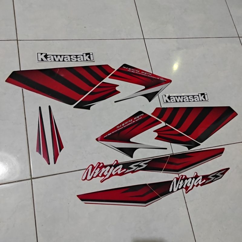 Jual Stiker Stripping Striping Decal Graphic Kawasaki Ninja Ss Zebra Merah Hitam New Tak