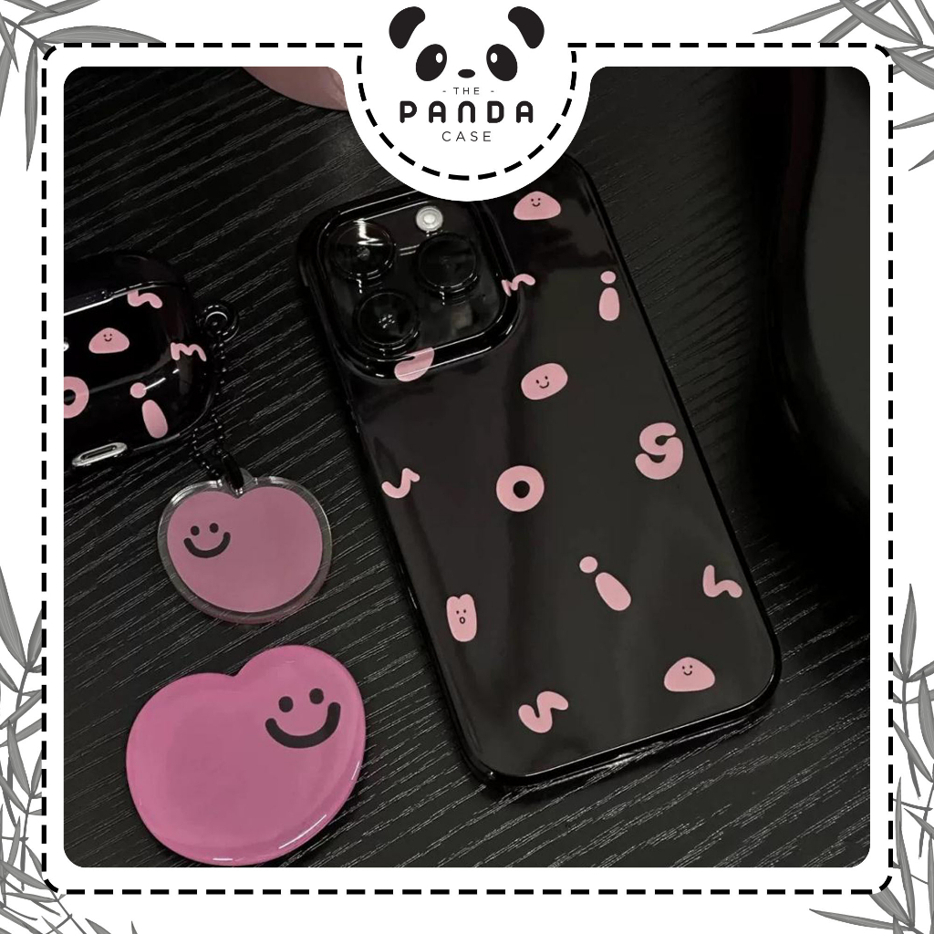 Jual [ TPC ] iPhone Case For 14 Series Soft Case Cool Black Pink Letter