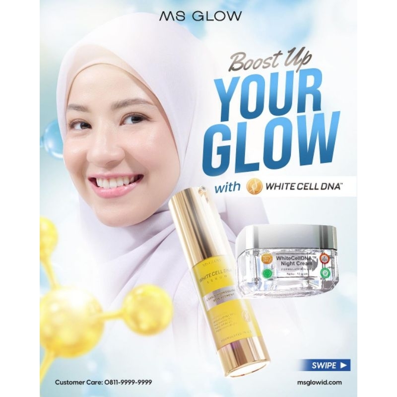 Jual MS GLOW WHITE CELL DNA NIGHT CREAM / SERUM MS GLOW WHITE CELL DNA ...