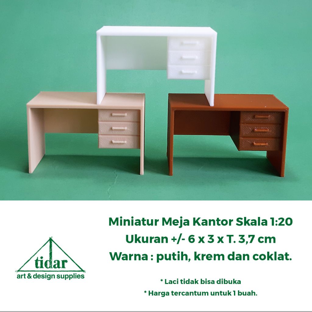 Jual AN - Miniatur Maket Meja Kantor Skala 1:20 - Meja Kerja / Belajar