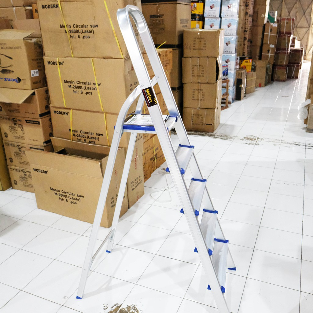 Jual Tangga Rumah Aluminium Lipat 5 Step MOLLAR / Household Ladder 5S ...
