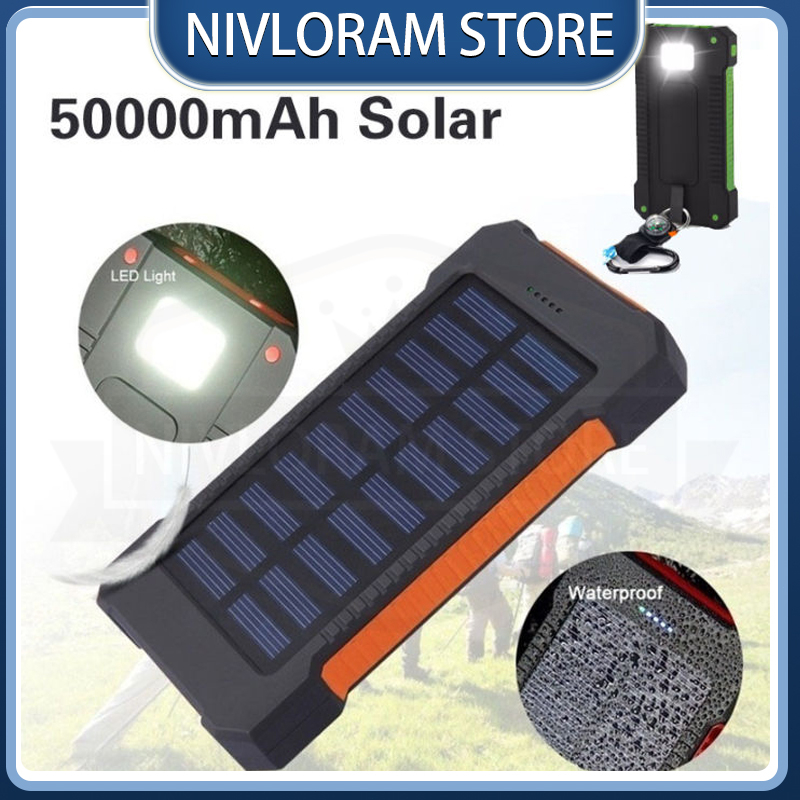 Jual Solar Power Bank Tenaga Surya Power Bank Powerbank 50000mah ...