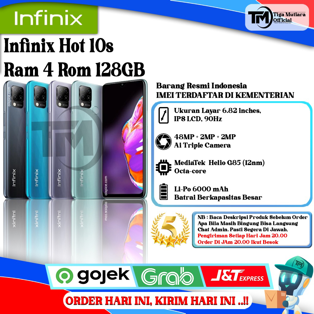 Jual Infinix Hot 10S Ram 4GB 6GB Rom 128GB Segel Original