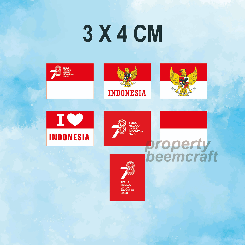 Jual Stiker Bendera Indonesia 1 Pack Isi 25 Pcs Shopee Indonesia