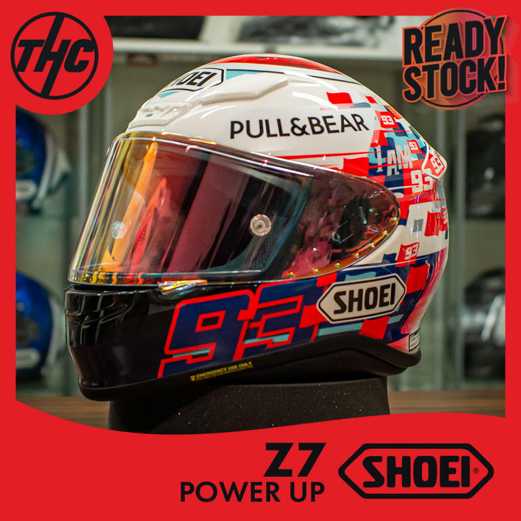 Jual SHOEI Z7 MARQUEZ POWER UP Z-7 FULL FACE HELM MOTOR | Shopee