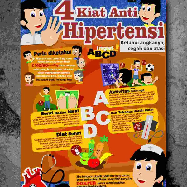 Jual Poster Kesehatan, HIPERTENSI,poster Kesehatan Custom | Shopee ...