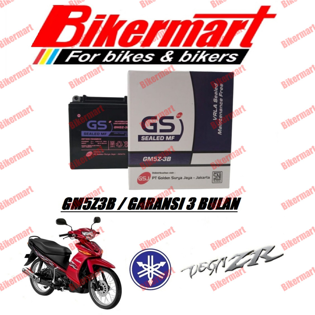 Jual Aki Motor Yamaha Vega ZR GM5Z3B Accu Kering MF | Shopee Indonesia