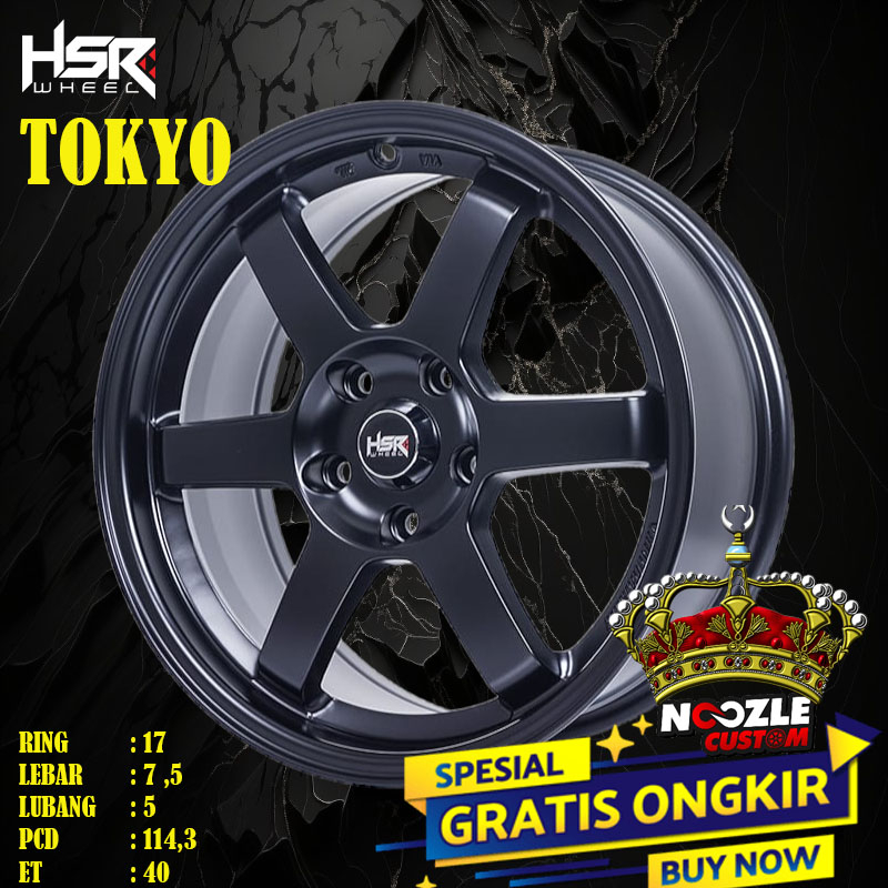 Jual VELG MOBIL R17 PALANG 6 LUBANG 5 PCD 114 TYPE HSR TOKYO RING 17 ...