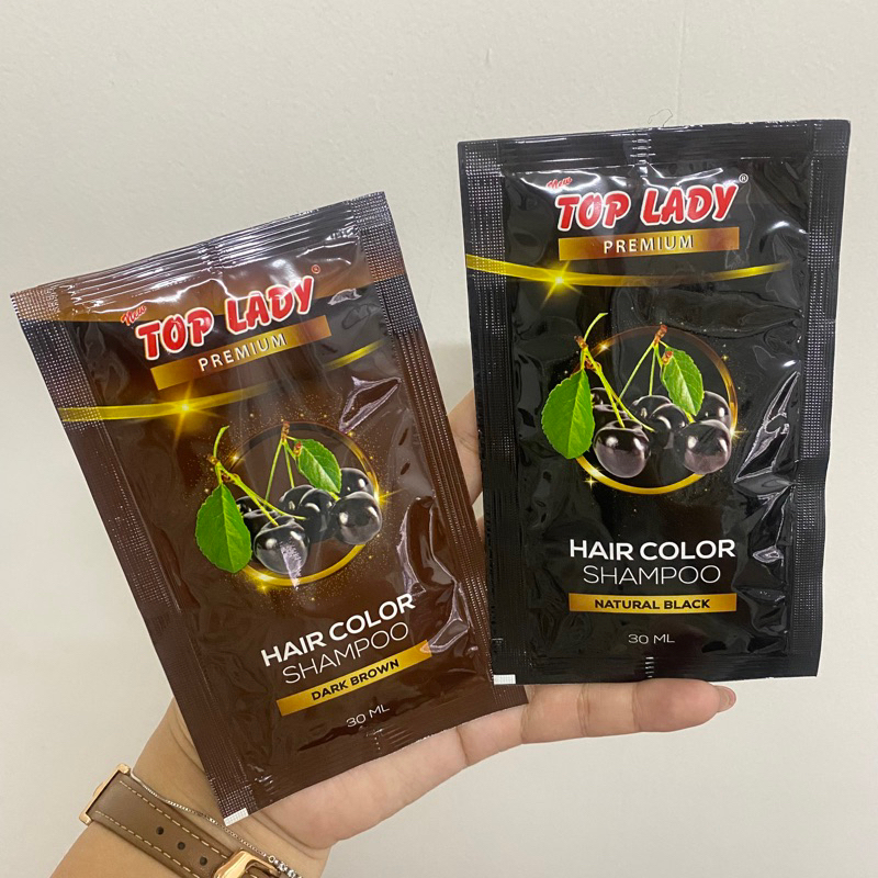 Jual Top Lady Hair Color Shampoo Sachet 30ml | Shopee Indonesia