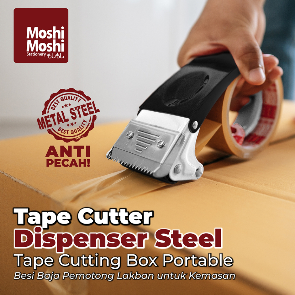 Jual Tape Dispenser Box Steel Pemotong Selotip Lakban Cutter Packaging Besi Shopee Indonesia