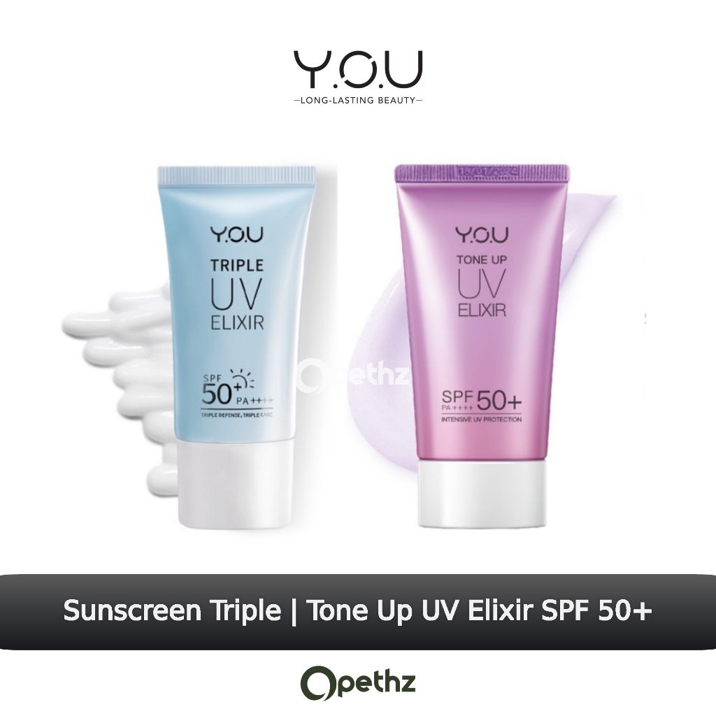 Jual YOU Sunscreen Tone Up UV Elixir SPF 50+ PA++++ 40ml | Triple UV ...