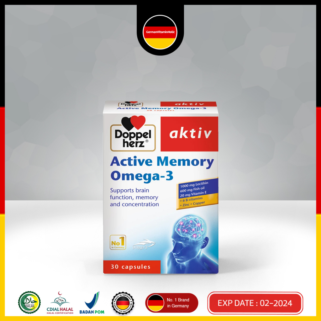 Jual Doppelherz Aktiv Active Memory Omega3 (isi 30 kapsul) Shopee