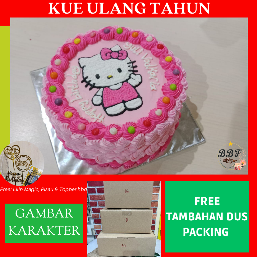 Jual Kue Ulang Tahun Karakter 14 / Korean Bento Cake / Kue Ulang Tahun