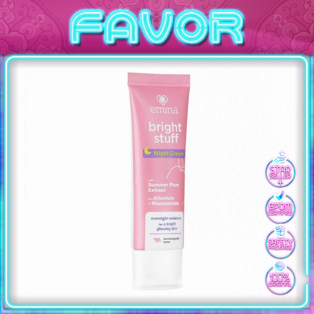 Jual [Limited Edition] Emina Bright Stuff Night Cream 20 gr Pelembab