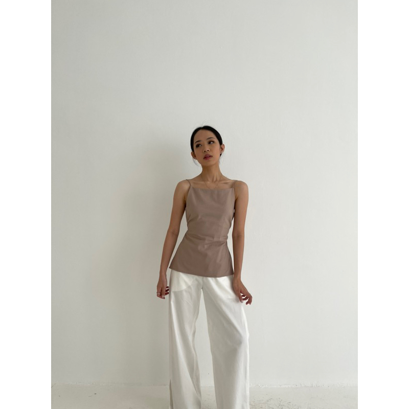 KIANA TOP in BLUE CORDUROY main image 0