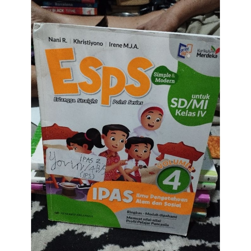 Jual Esps Ipas Ips Sd Kelas 4 Kurikulum Merdeka Erlangga | Shopee Indonesia