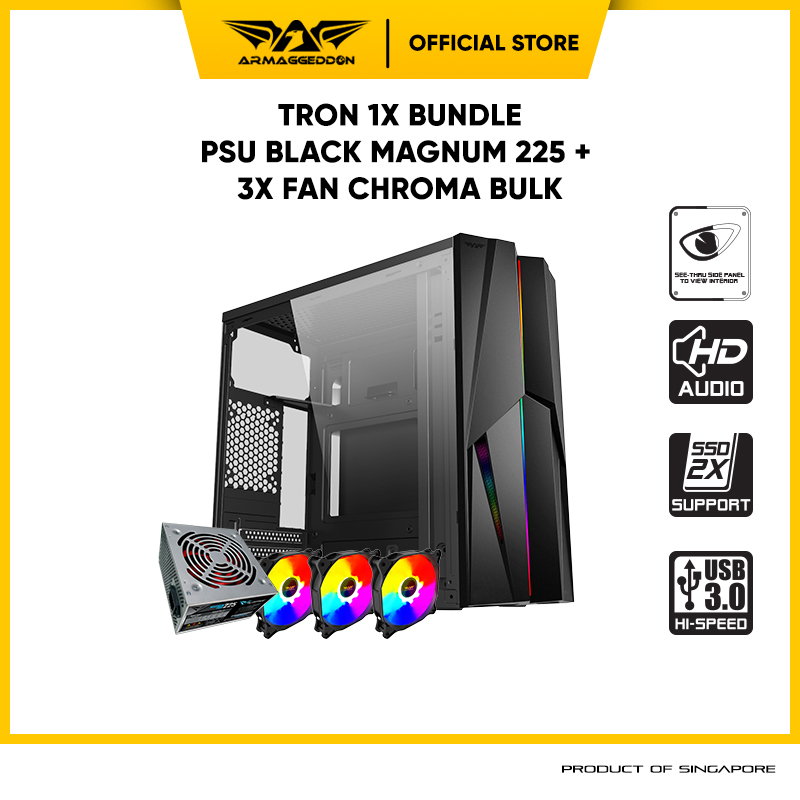 Jual Casing PC Armaggeddon TRON 1X Casing PC Gaming MATX Gaming RGB