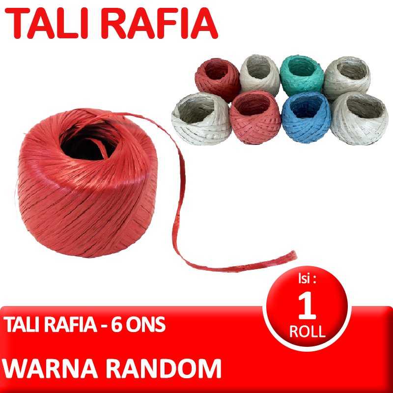 Jual Tali Rafia WARNA 3ONS | TALI RAFIA 6 ONS | Shopee Indonesia