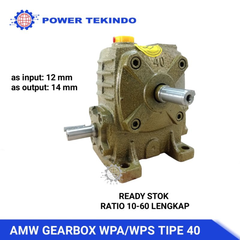 Jual AMW Gearbox WPA 40 Ratio 1060 Lengkap Speed Reducer Girbox Worm