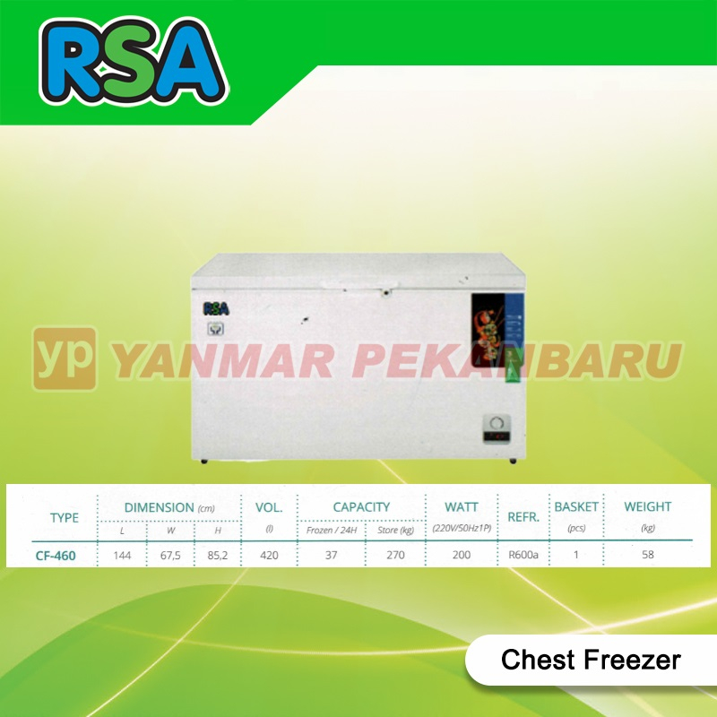 Jual Mesin Pendingin / Chest Freezer RSA CF-460 | Shopee Indonesia