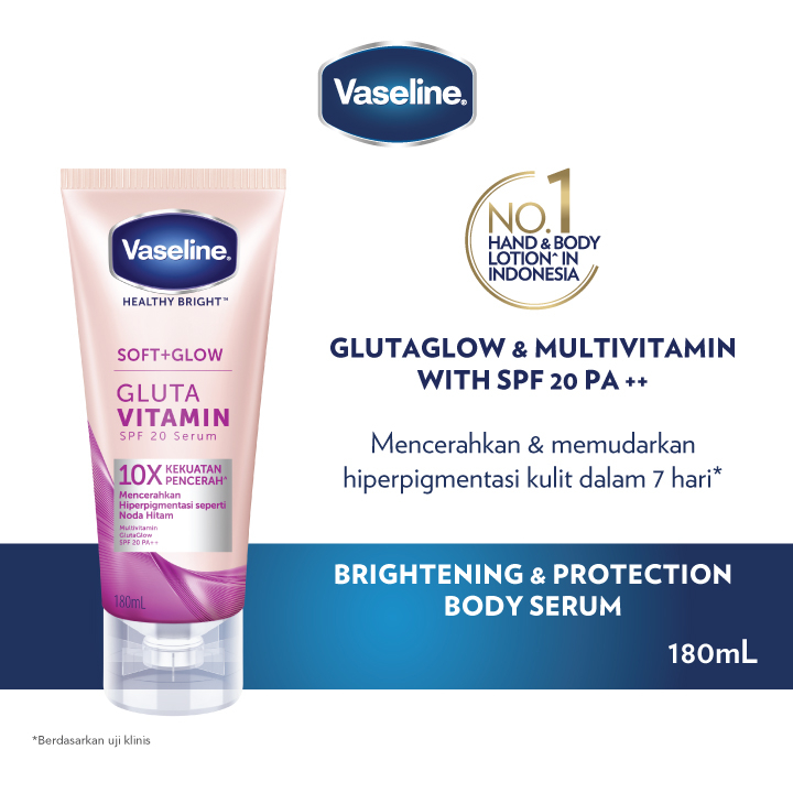 Jual VASELINE BODY SERUM BODY LOTION SOFT GLOW WITH NIACINAMIDE, 100x