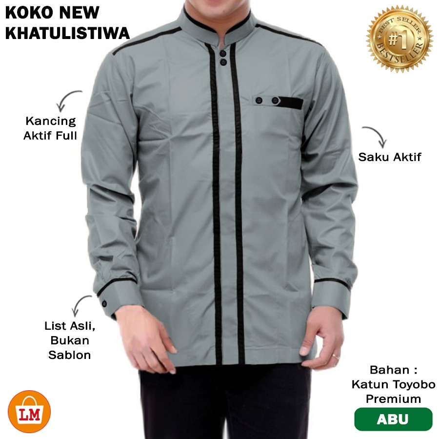 LPM 27356 Baju Pria KOKO KHATULISTIWA Bahan Katun Toyobo Premium Lengan Panjang TERBARU TERMURAH TERLARIS
