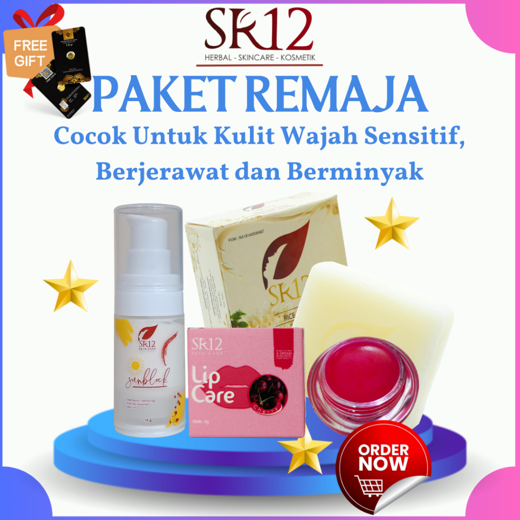 Jual Paket Skincare SR12 Satu Set Perawatan Untuk Remaja Kulit Wajah ...