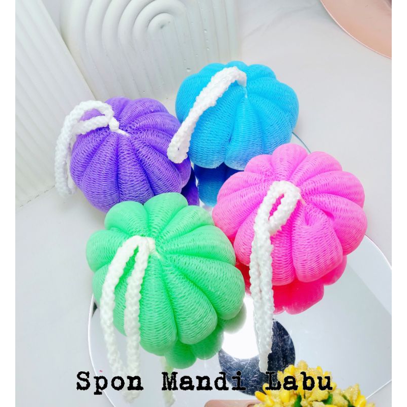 Jual ( SP06) shower puff mandi /busa mandi /spon mandi | Shopee Indonesia