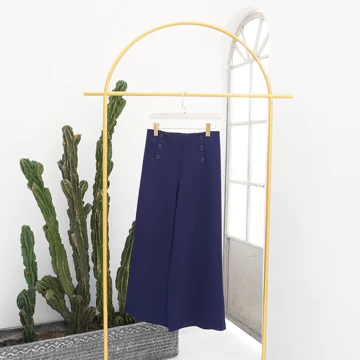 Yu Mi Basic Kulot Kancing By Lilac C1784 Kulot Highwaist Scuba Premium Office Pants Kulot Basic