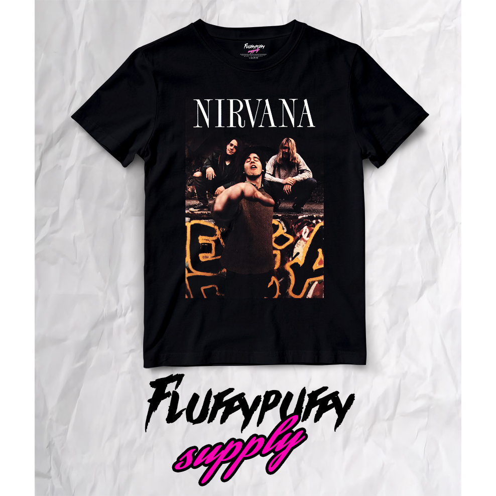 Jual Kaos Band Nirvana Kurt Cobain | Fluppy Puffy Supply | Shopee Indonesia