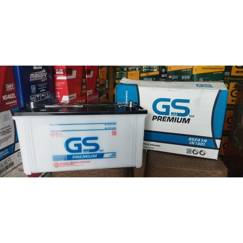 Jual aki basah GS n100 12v 100ah 95e41rbattery genset kapal truck accu