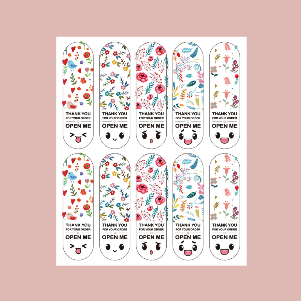 Jual 1Lembar (isi 10pcs) Sticker gift box emoji/emoticon Open Me ...