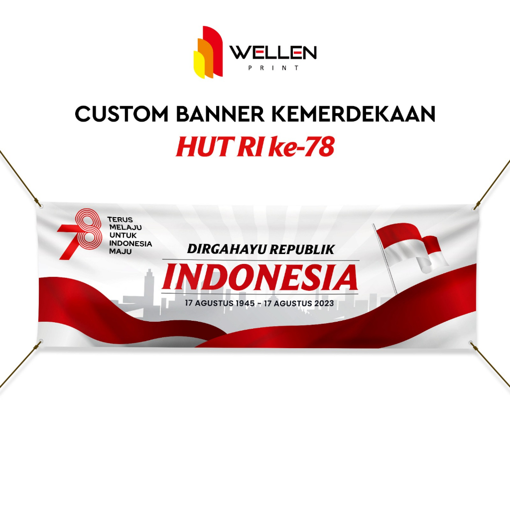 Jual Wellen Print Cetak Banner Kemerdekaan 17 Agustus Custom Print