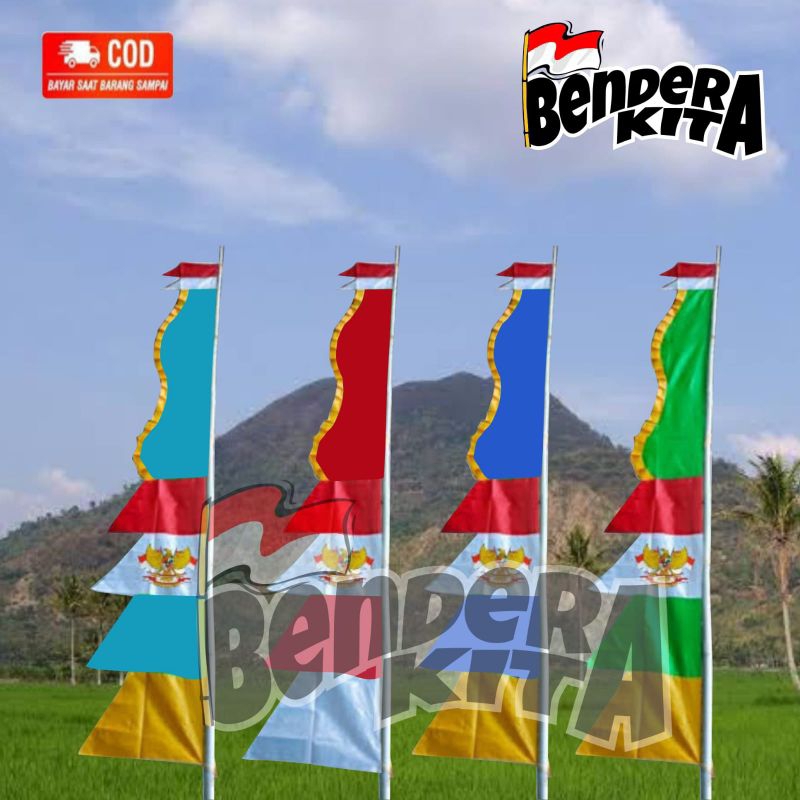 Jual Bendera Umbul Umbul Warna Warni Garuda Motif Kuda Laut | Shopee ...