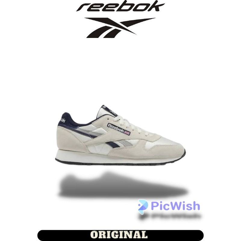 Jual Sepatu Reebok Classic Leather Chalk Vector Navy Men's ( GY7302 ...