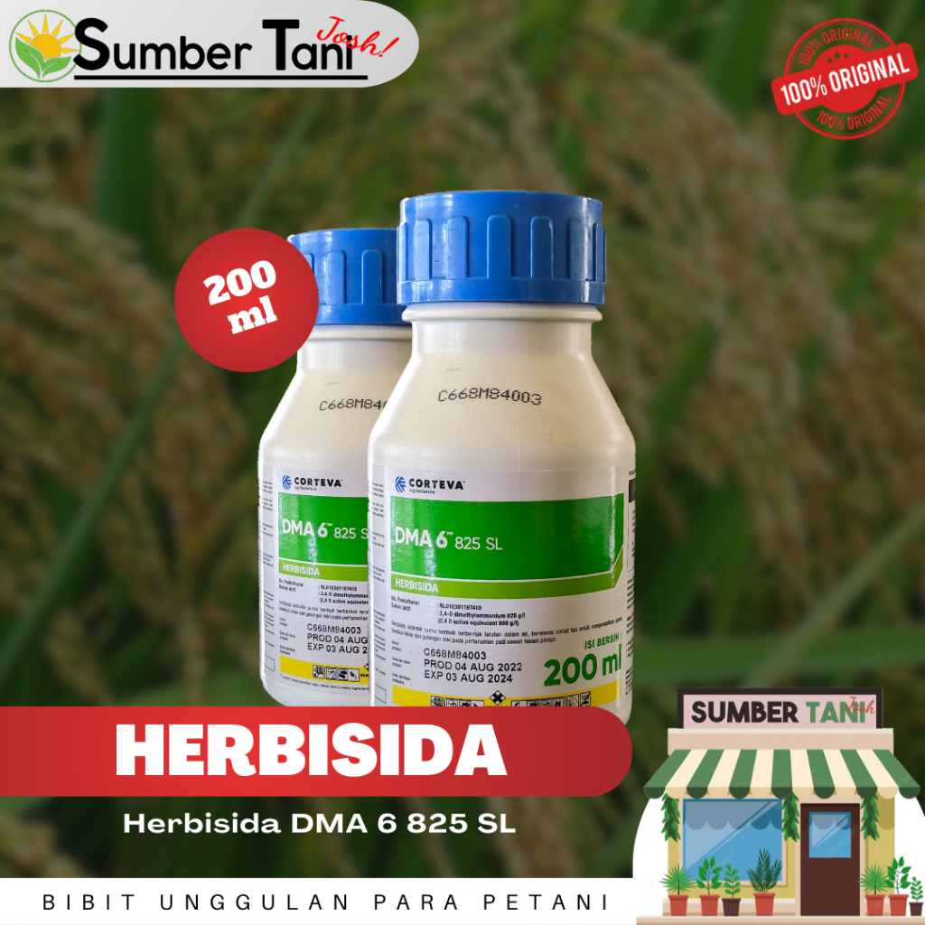 Jual Herbisida Dma 6 825 Sl Isi 200 Ml Shopee Indonesia