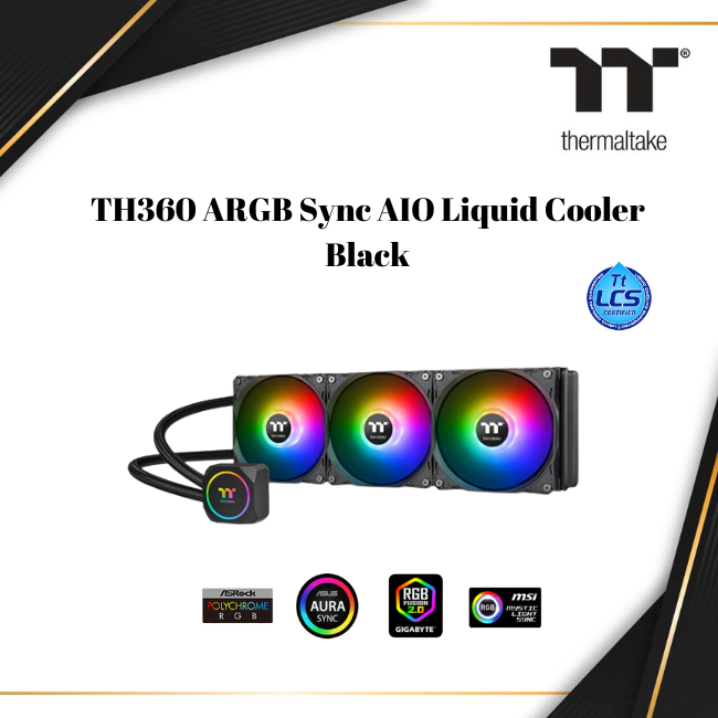 Thermaltake TH360 V2 Ultra EX ARGB Sync All-In-One Liquid Cooler waterkoeling Zwart