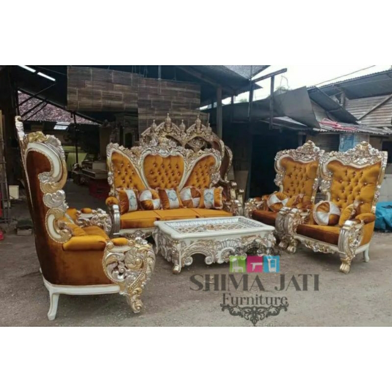 Jual Kursi Meja Tamu Mewah Sultan Kursi Luxury Kursi Sultan Meja Kursi Besar Meja Kurai Sofa 1961