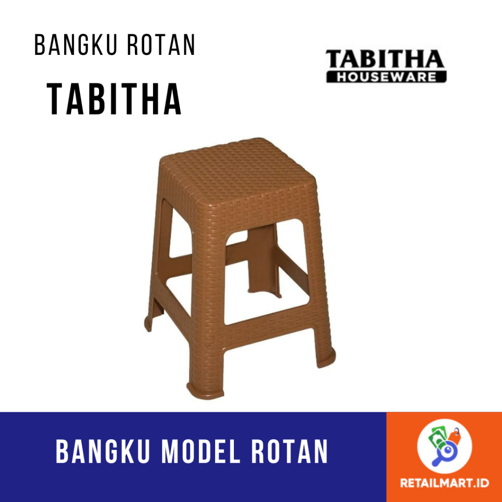 Jual Tabitha Bangku Kursi Bakso Plastik Rajut Motif Anyaman Rotan