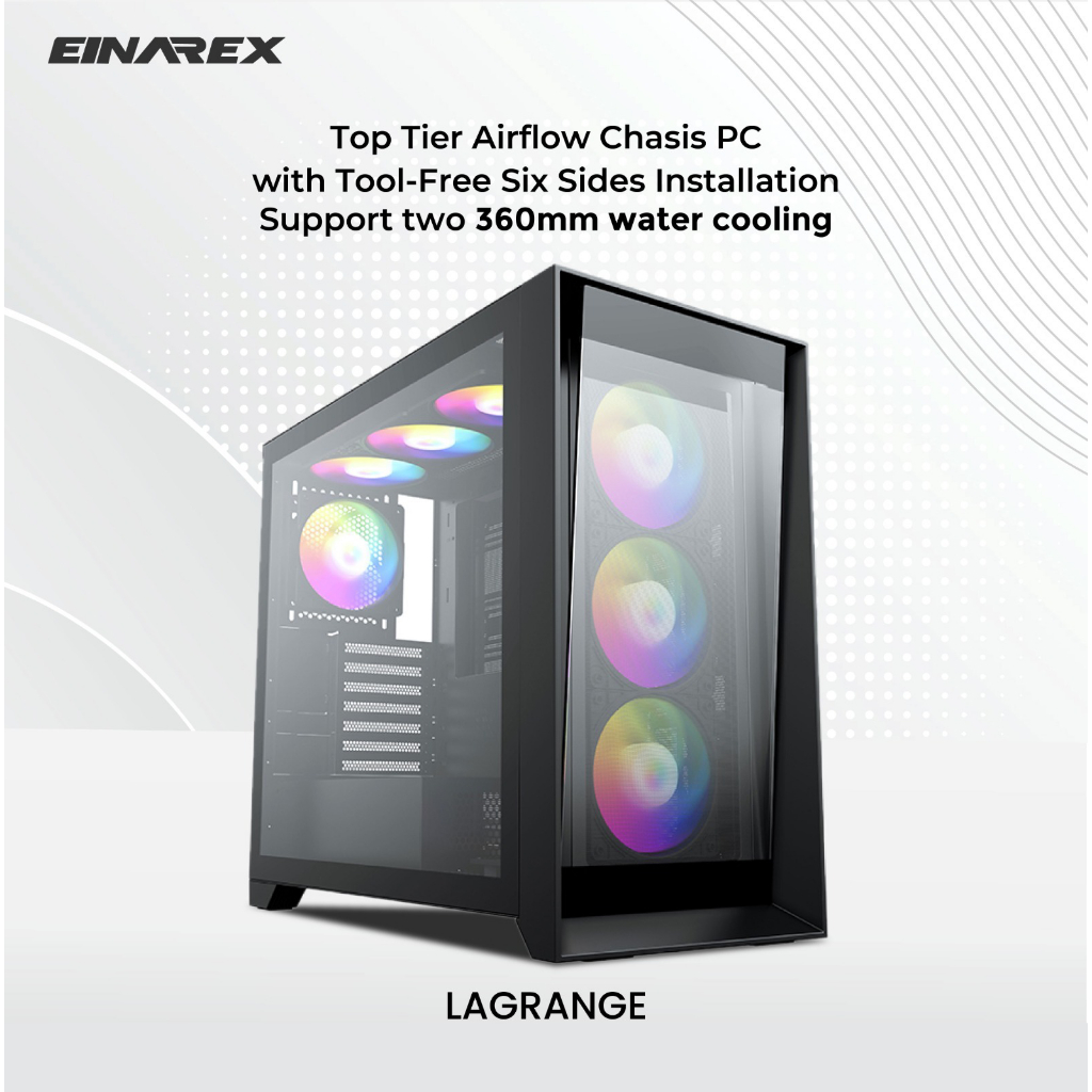 Jual CASE EINAREX LAGRANGE - Top Tier Airflow Supp Water Cooling 360mm ...