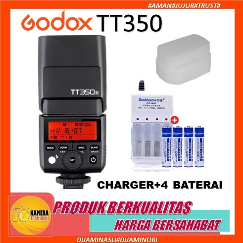 Paket Godox TT350 TT-350 Thinklite TTL Camera Flash for  Canon/Nikon/Sony/Fuji/Olympus