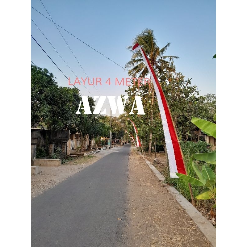 Jual LAYUR 4 METER / UMBUL-UMBUL LAYUR / LAYUR MERAH-PUTIH / LAYUR ...