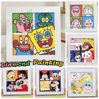 Jual COD 1 Set Diy 5D Diamond Painting  SpongeBob/Doraemon/Sanrio/Kuromi/Cinnamoroll/Disney Mainan Anak Cartoon  Edition Lukis Berlian Stiker Dengan Bingkai Foto