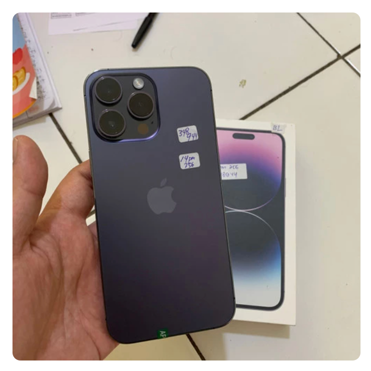Jual iPhone 14 Pro Max 256Gb Deep Purple Second Fullset Original