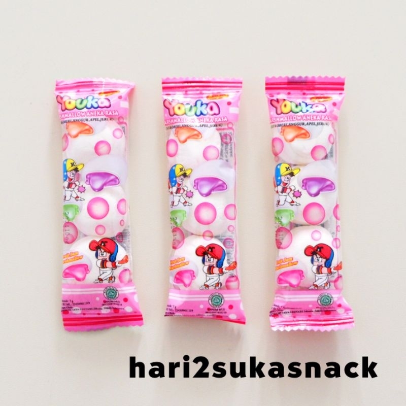Jual Permen Marshmallow Youka Ranjani Bulat / Kepang Stick Buah / Super