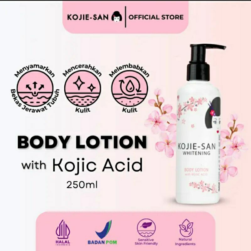 Jual KOJIE SAN WHITENING BODY LOTION With KOJIC ACID 250 ML / ORI ...