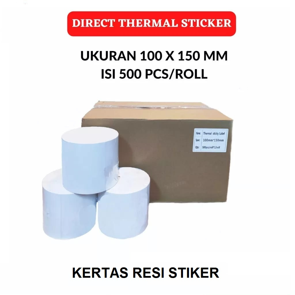 Jual Kertas Resi Label Thermal X Sticker Barcode Ukuran A X