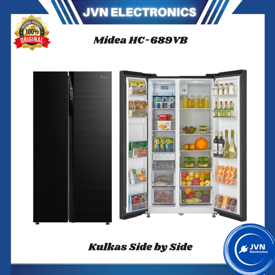 Jual Kulkas Side By Side Midea HC-689VB | Shopee Indonesia