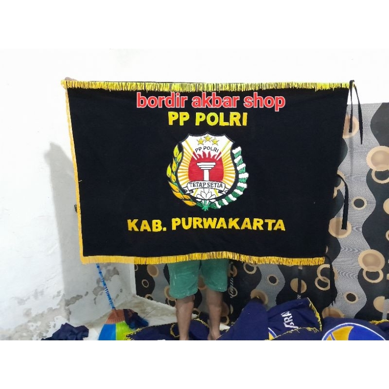 Jual Bendera Pataka Pp Polribendera Custom Bendera Requesbendera Pataka Bordir Shopee Indonesia 